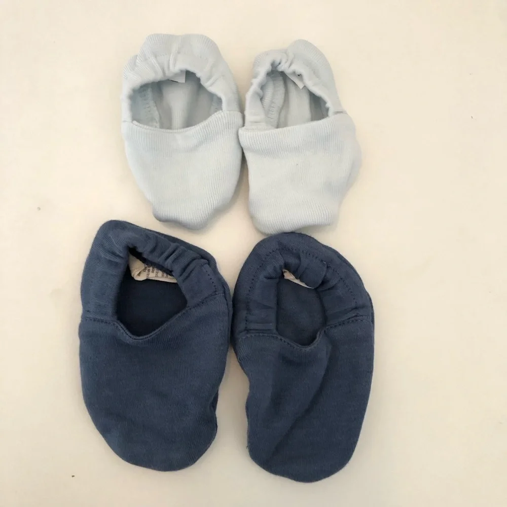 Kate Quinn Blue Baby Booties 0-3M and 6-12 M